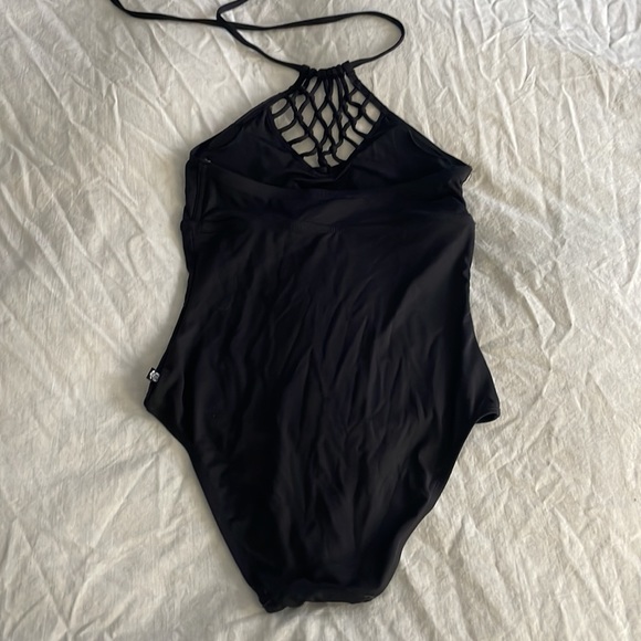 Beautiful Aqua Rose One-piece Swimsuit - Picture 2 of 6